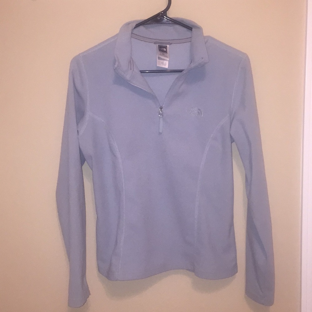 Light Blue NorthFace TKA 100 Quarter Zip